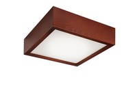Eckige Deckenlampe Holz Glas Modern E27 Shirley Wohnzimmer Flur Deckenleuchte