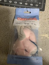 WubbaNub Pink Elephant New Infant Pacifier Plush 0-6 Months