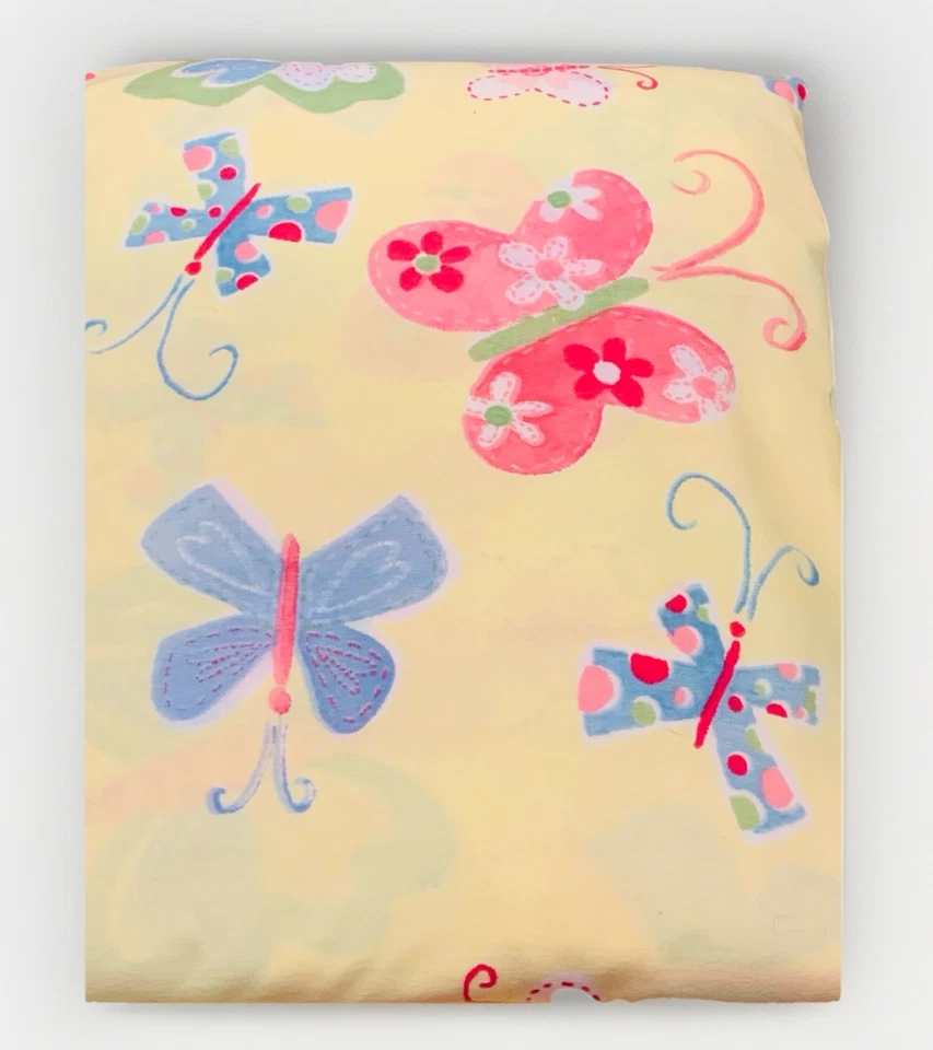 Pottery Barn Kids Bedding Full Sheet Set Sophie Percale Butterfly Whimsy 4 Piece - Image 4 of 4