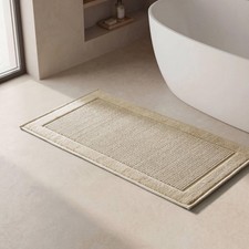Madison Park Cotton Bath Rug Natural 2x4 Feet