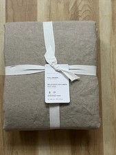 Pottery Barn Belgian flax linen Full/Queen  Duvet Cover original flax Tan