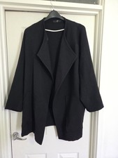 Evans Black Waterfall Cardigan Jacket Size 20 – Open Front, Long Sleeve