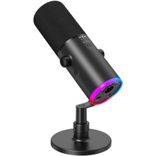 TONOR Dynamic Gaming Microphone, XLR/USB Mic Streaming, AI Noise Cancellation