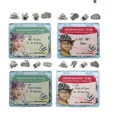 200pcs Dental Orthodontic Buccal Tubes Roth MBT 1st 2nd Molar 022 Bondable Mesh