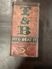 Rare 1910s "T & B"  litho 25 cigar humidor tin.