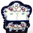 Old PORCELAIN CERAMIC KITCHEN WALL MATCH HOLDER — photo 2
