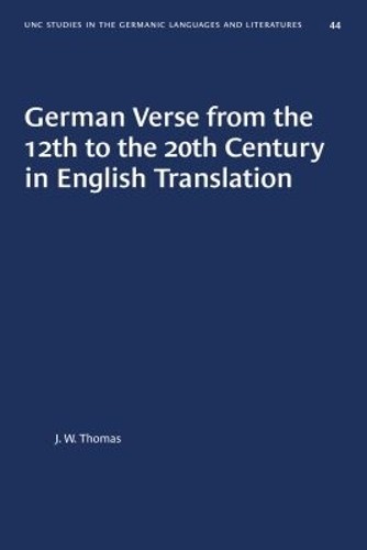 German Verse from the 12th to the 20th Century in English Tra... - 9780807880449