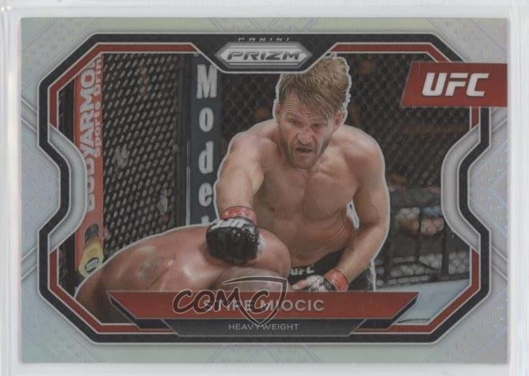 2021 Panini Prizm UFC Silver Prizm Stipe Miocic #177 w5b