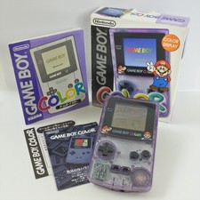Gameboy Color Console MARIO Clear Purple ver CGB-001 Boxed Nintendo JAPAN 271 gb
