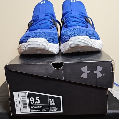 Under Armour Project Rock 4 Royal Blue Mesh Men's Athletic Sneakers 3023695-400