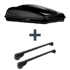 Dachbox Topbox TopBox 350 + Dachträger G3 Clop infinity für VW Polo FH 86C Kit