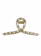 Beautiful White and Gold Hair Clip