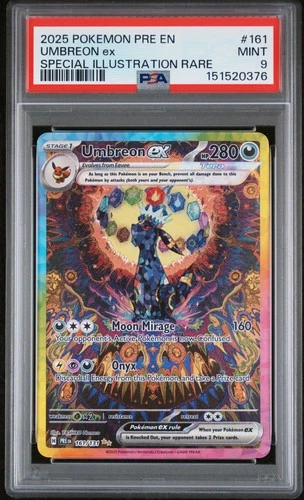 2025 POKEMON PRE EN-PRISMATIC EVOLUTIONS #161 UMBREON EX PSA 9