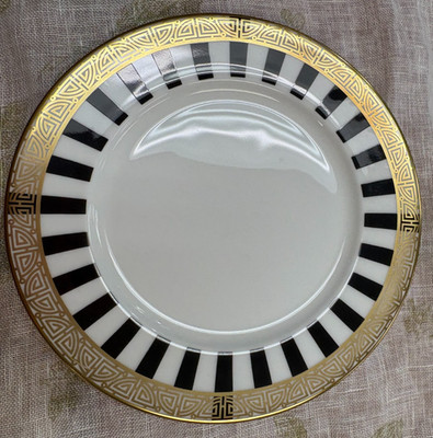 Royal Crown Derby Satori Black Bread Plate New! 6.25''D