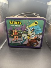 1966 Batman and Robin Vintage Metal Lunch Box Used No Thermos
