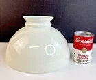Antique Milk White Opaline Glass Dome Student Lamp Shade 10"