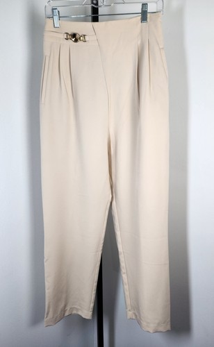 Steps New York Women's Pleated Dress Pants-Beige - SZ L