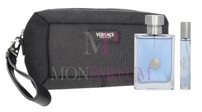 Versace Pour Homme Geschenkset Eau de Toilette 100ml/Eau de Toilette 10ml/Black
