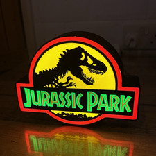 Jurassic Park Logo USB Powered LED Night Light Lamp - Multicolour Warm