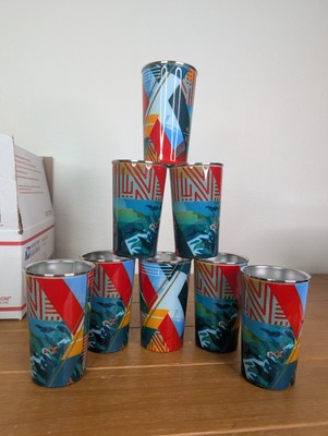 Starbucks Reserve Stainless Tumbler Cups Coffee Leaves Jungle, Set Of 8! EUC