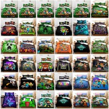 Minecraft Quilt Duvet Donna Cover Set Bedding Soft Kid Single Double King Size