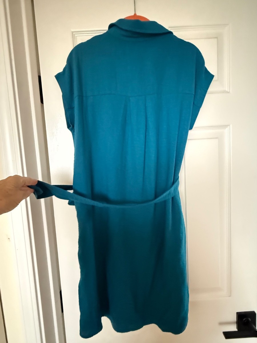 Cabi NWT 2026 New Arrival Shore Thing Dress SMALL Peacock Blue View 3