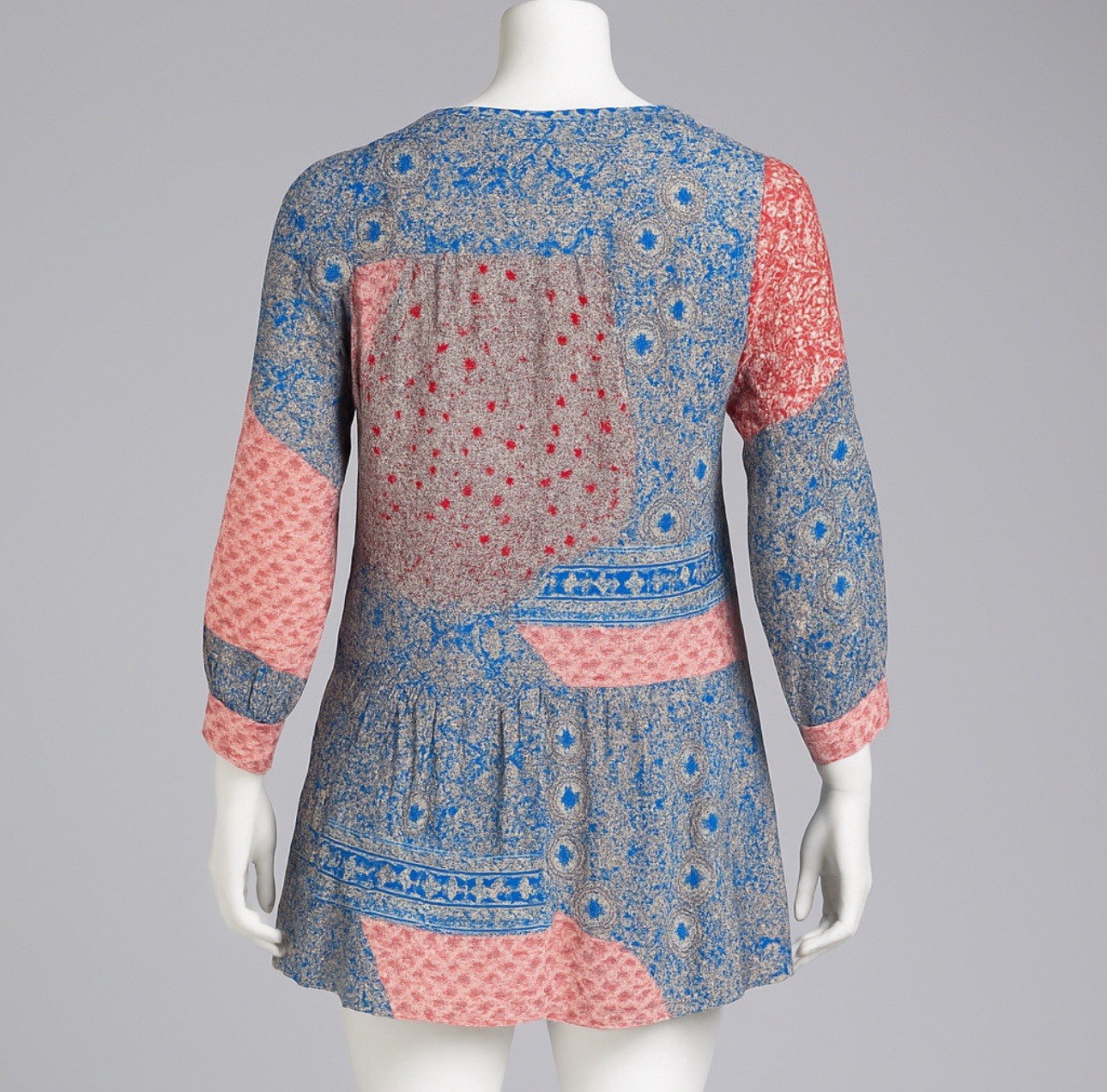 Sanctuary Womens Blouse M Boho Patchwork Print Tu… - image 3