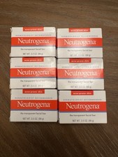 6 X New Neutrogena Transparent Facial Cleansing Bar Soap Acne Prone Skin 3.5 oz