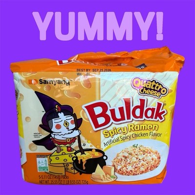 Samyang Buldak Spicy Ramen Quattro Cheese Spicy Chicken Flavor [Pack of 5]