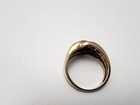 Vintage baguette Diamond Bypass Crossover Ring 10 K T Yellow Gold 6.5  1990's  — photo 9
