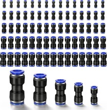 100Pcs Quick Connect Air Hose Fittings 5 Sizes Air Line Push To Connect Fittings