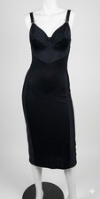 Curve-ette Vintage Pinup Girdle 36C Black Lingerie Shapewear Faja Full Body