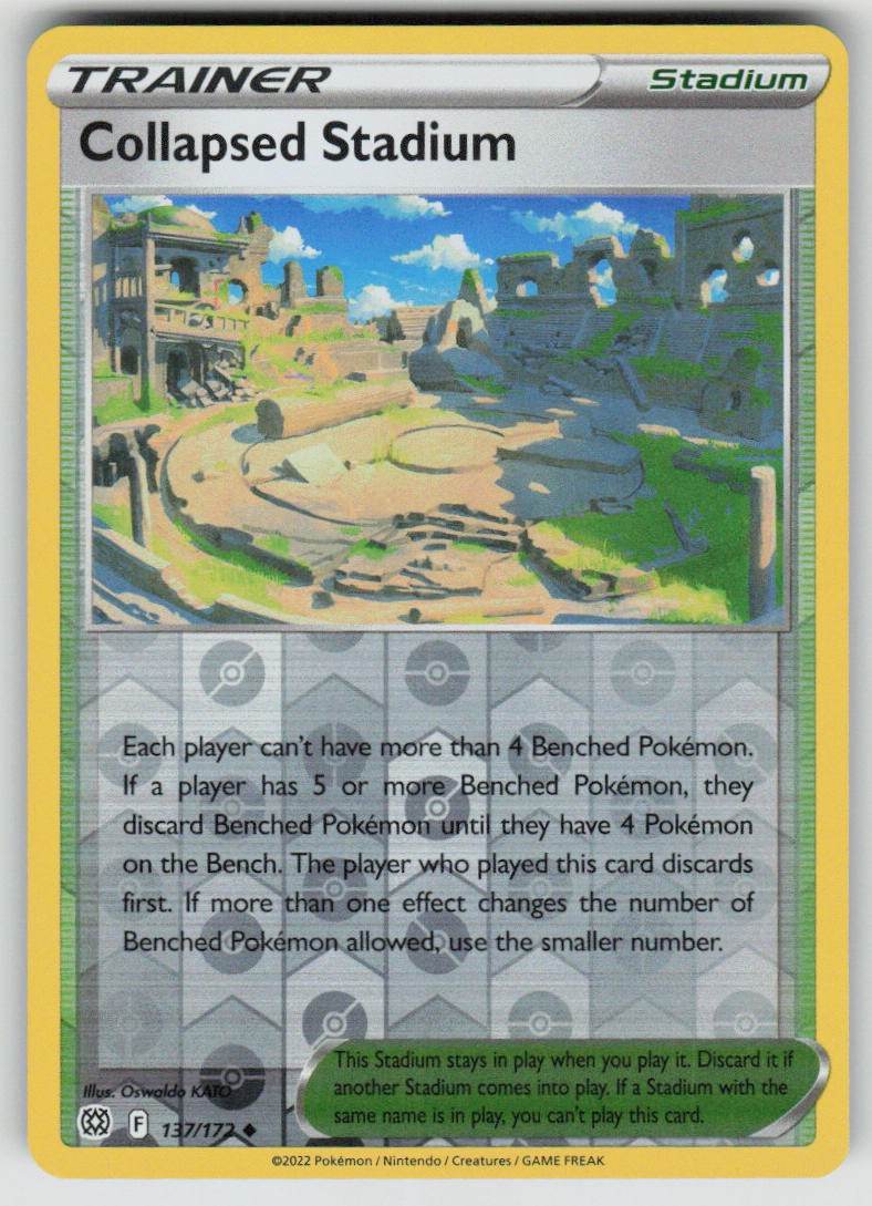 Pokemon Collapsed Stadium 137/172 SWSH09: Brilliant Stars Reverse Holofoil