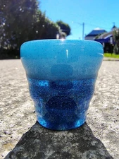 Two tone blue Barrel Gear Shift Knob 3/8-16 Thread size metal flake hot rod 