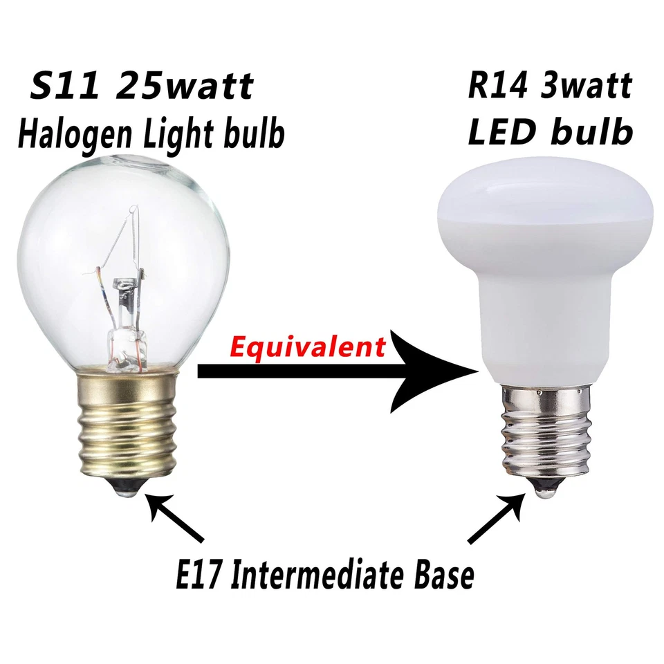 R14 E17 LED Bulb 3W25 Watt Incandescent Equivalent 2700K Warm White Not-Dimma... - Image 2 of 4