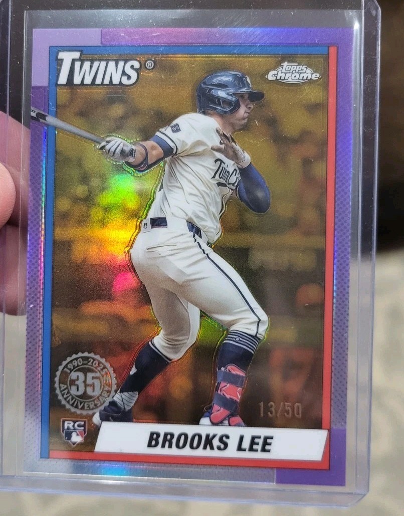 2025 Topps Chrome - 1990 Topps Anniversary GOLD 13/50 Twins Brooks Lee Rookie