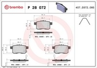 Bremsbelagsatz Hinten Nissin-System FüR Honda Accord Ix Limo Cr Viii Cu Ab 08->
