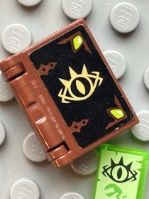 Lego Elves 41188 Book w/ Goblin Eye Cover & Trans Bright Green Tile w/ Flask