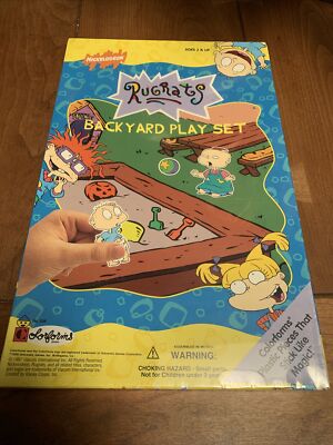 NIB VTG 1997 Colorforms Rugrats Backyard Play Set New Box Angelica