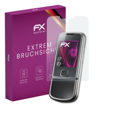 atFoliX Glasfolie für Nokia 8800 Carbon Arte Displayfolie 9H Schutzpanzer