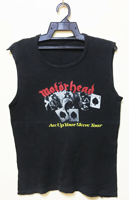 VINTAGE 1980 MOTORHEAD ACE UP YOUR SLEEVE TOUR ROCK METAL CONCERT PROMO  T-SHIRT