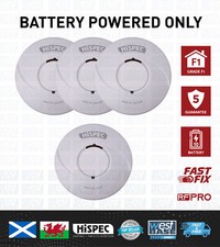 HiSPEC RF10 PRO Wireless Interlink 3xSmoke 1x Heat Alarm Lithium Battery Powered