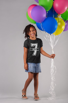 Personalisiertes Kinder Tshirt 7. Geburtstag Geburtstag 7 Kinder Alter Geschenk Party Kinder