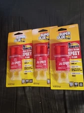 3 Pack Super Glue Epoxy Clear 0.2 oz Tube Bonding Quick Set