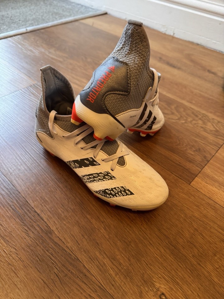 Kid's Adidas Predator Demonscale Studded Black Red Football Boots UK