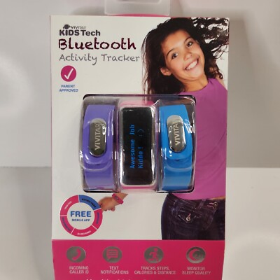 Vivitar KidsTech Bluetooth Activity Tracker Watch Calories Distance Step Sleep