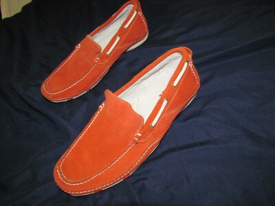 Men\'s GBX Orange Leather Moccasin Loafers 2 GBX Orange Leather Loafers Moccasins Driving Shoes Men main image 2