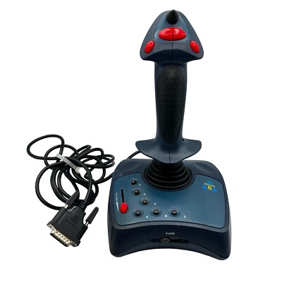 FLIGHT SIMULATION JOYSTICK PC INTERACT MAGNUM 6 CONTROLLER-S2797 UNTESTED AS IS