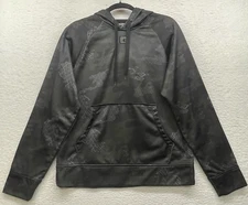 AND1 Hoodie Mens Small Green Black Camo Sweatshirt Basketball Streetwear Pocket