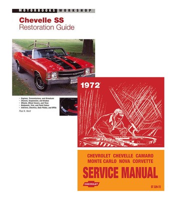 1972 Chevrolet Chevelle SS Restoration and factory shop manual 2 Book Set